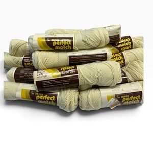 SEARS Renee Perfect Match Sport Yarn Fisherman White 28 100% Acrylic Lot 12